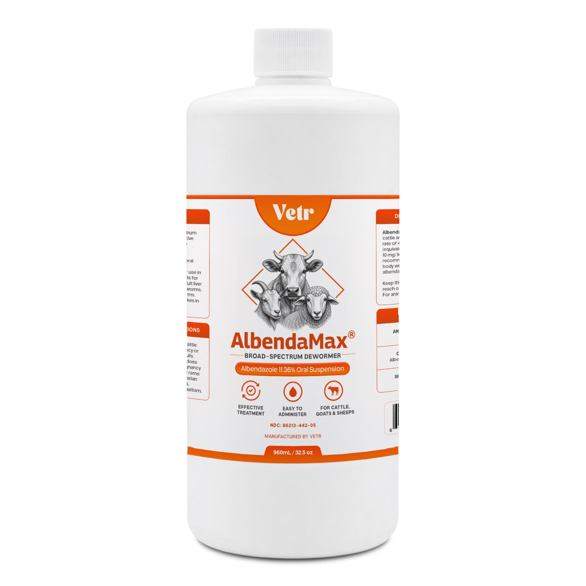 AlbendaMax 11.36% Albendazole Oral Liquid for Horses, Cattle & Sheep