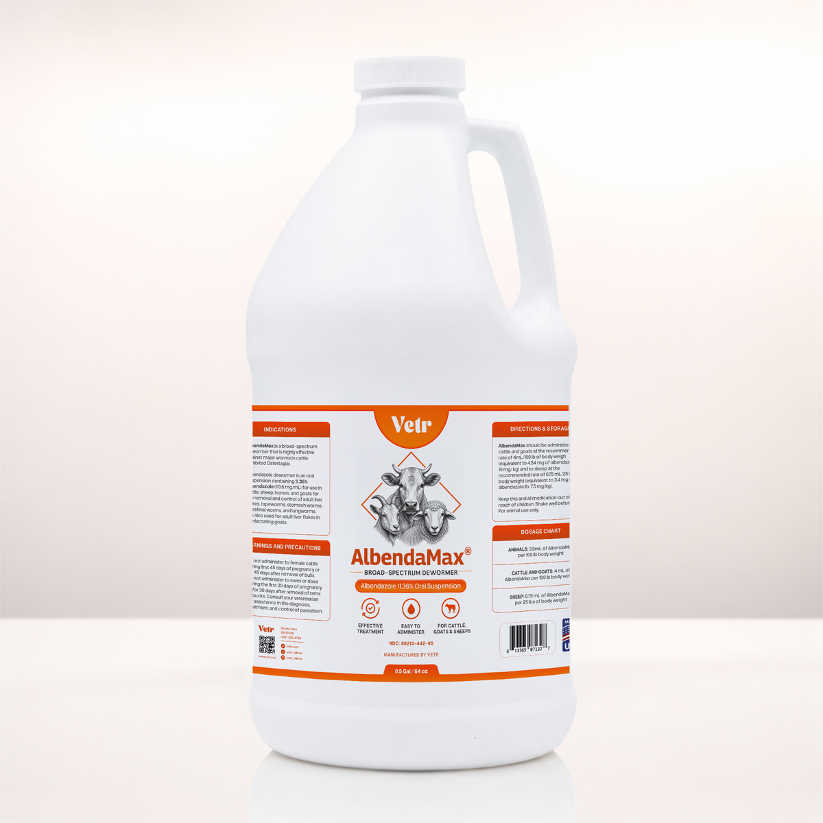 AlbendaMax 11.36% Albendazole Oral Liquid for Horses, Cattle & Sheep