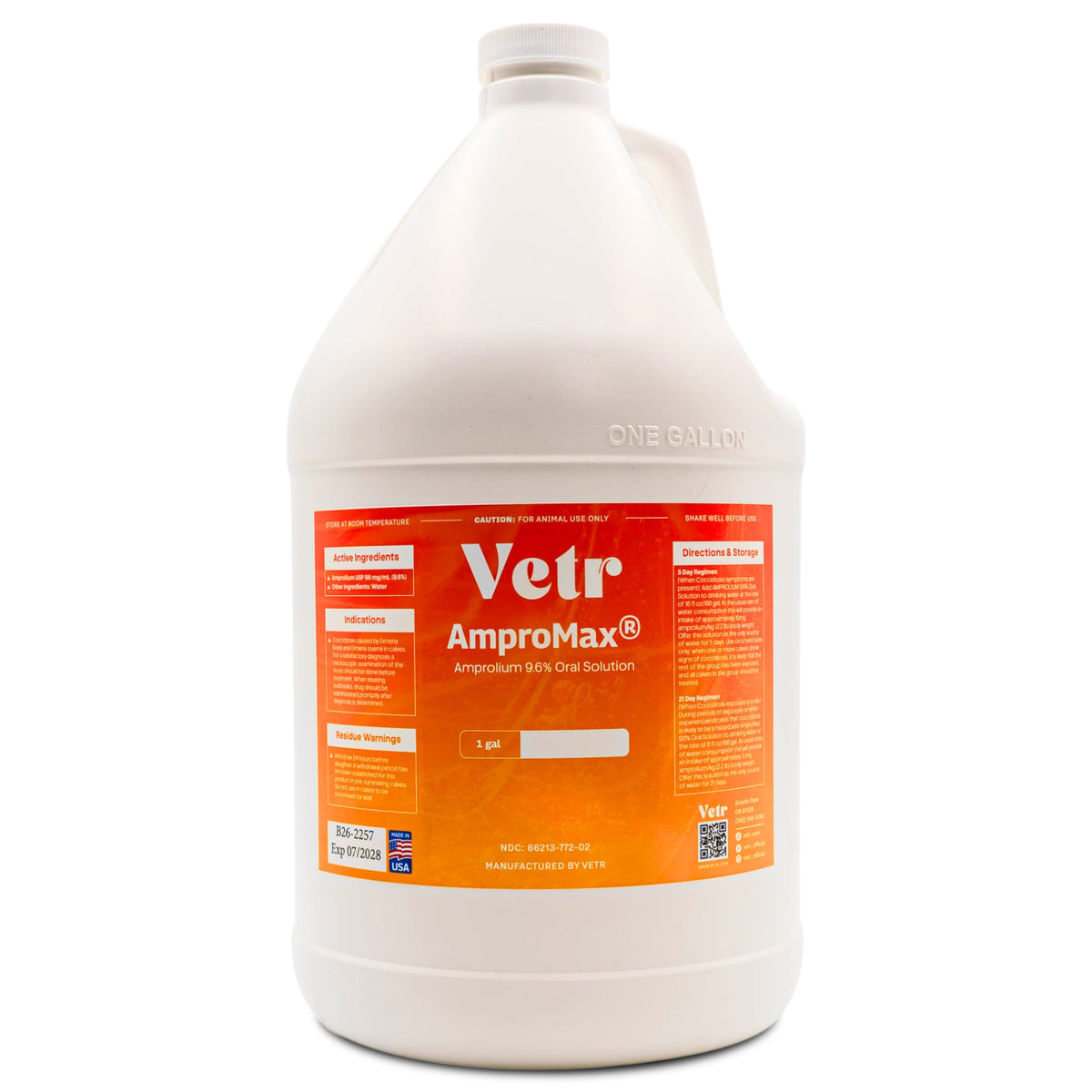 AmproMax 9.6% Amprolium Oral Solution for Horses & Cattle