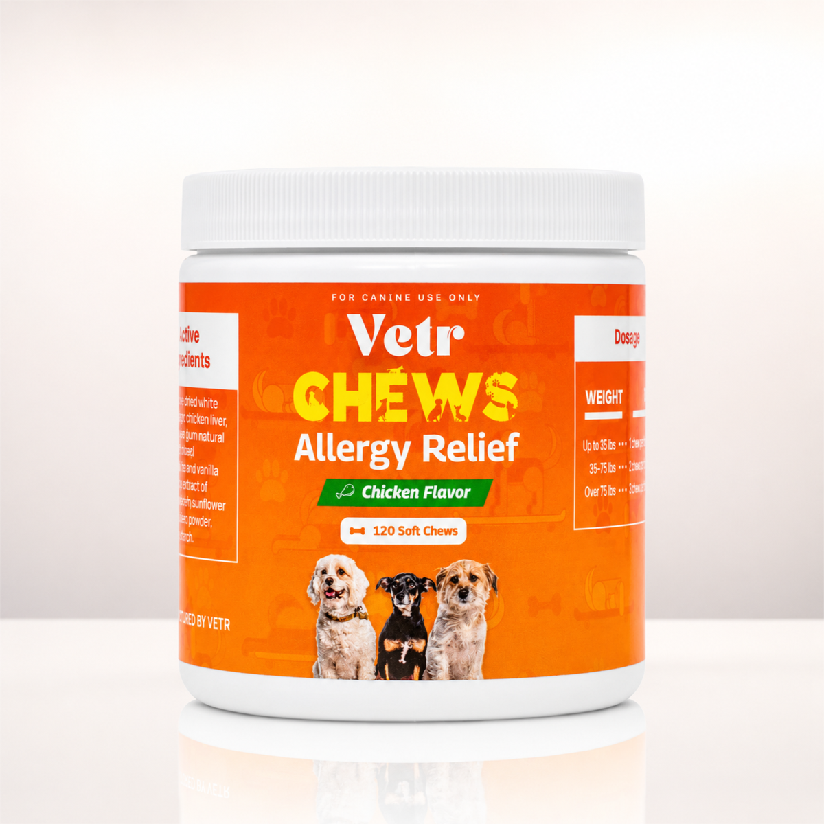 Vetr Soft Chews for Dogs (Probiotic, Hip & Joint, Multivitamin, Allergy Relief)