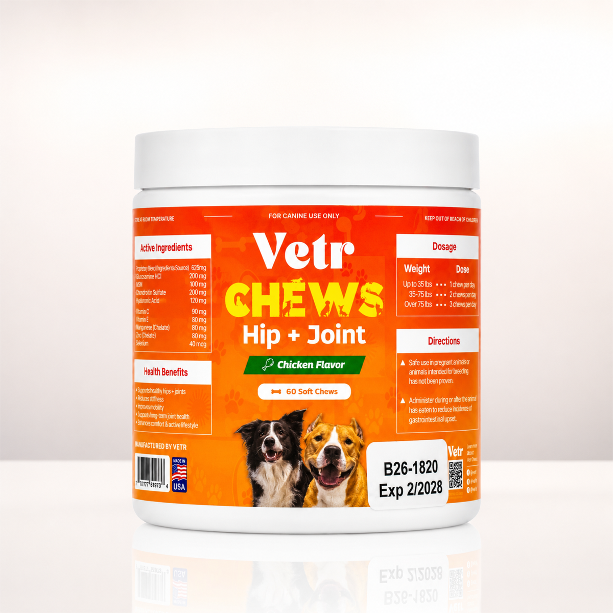 Vetr Soft Chews for Dogs (Probiotic, Hip & Joint, Multivitamin, Allergy Relief)