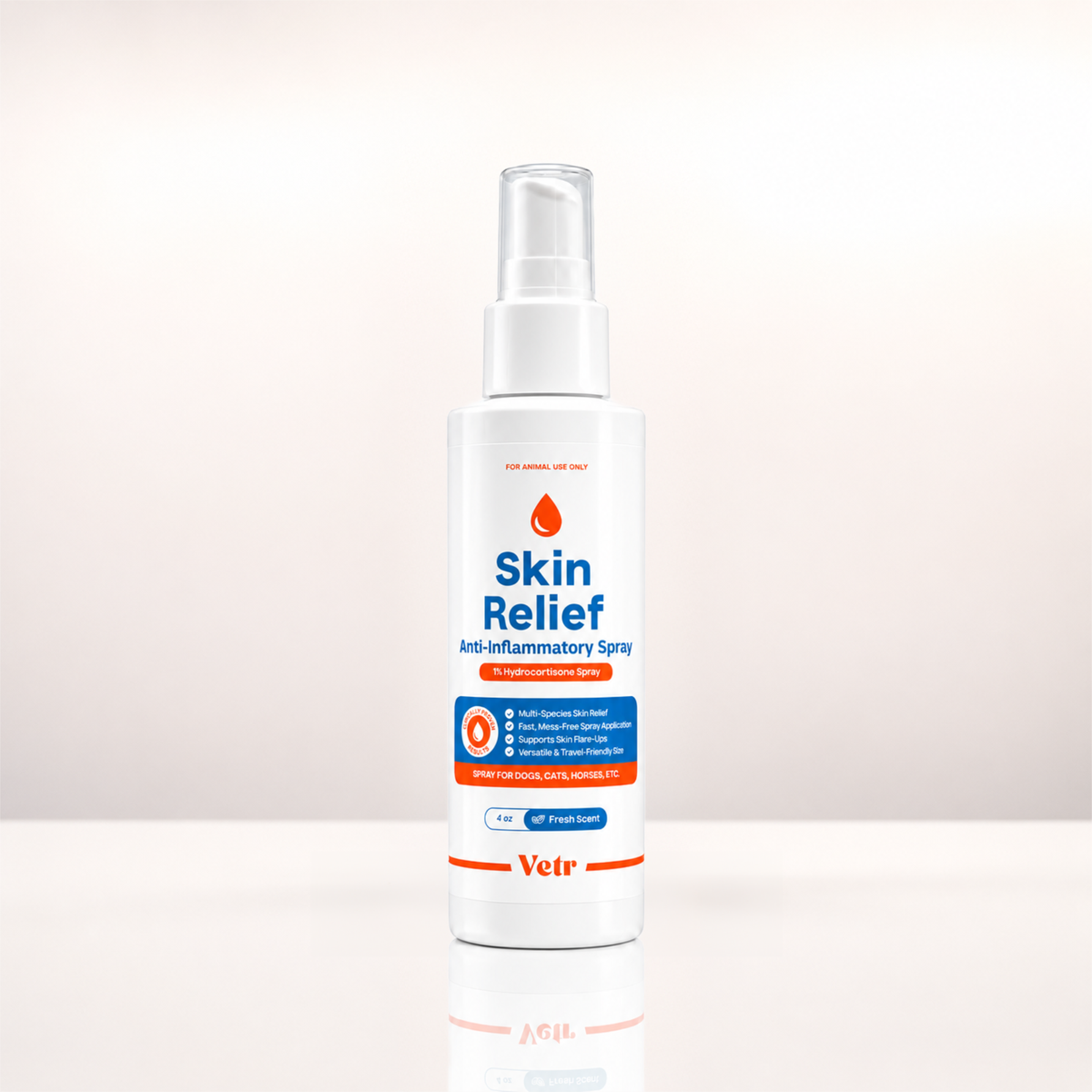 Skin Relief 1% Hydrocortisone for Dogs, Cats, & Horses