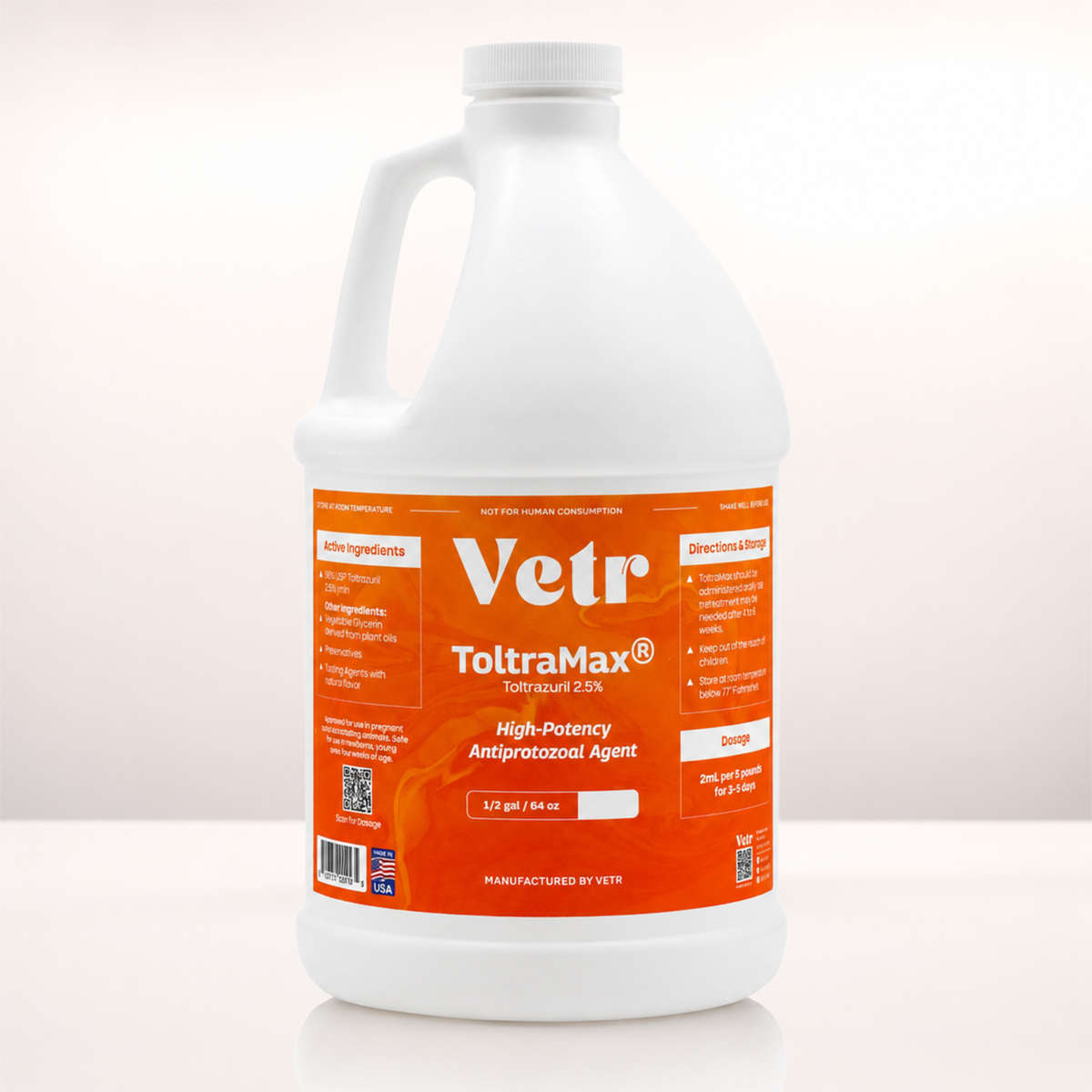 ToltraMax 2.5% Toltrazuril Oral Liquid Suspension for Dogs, Cats, & Horses