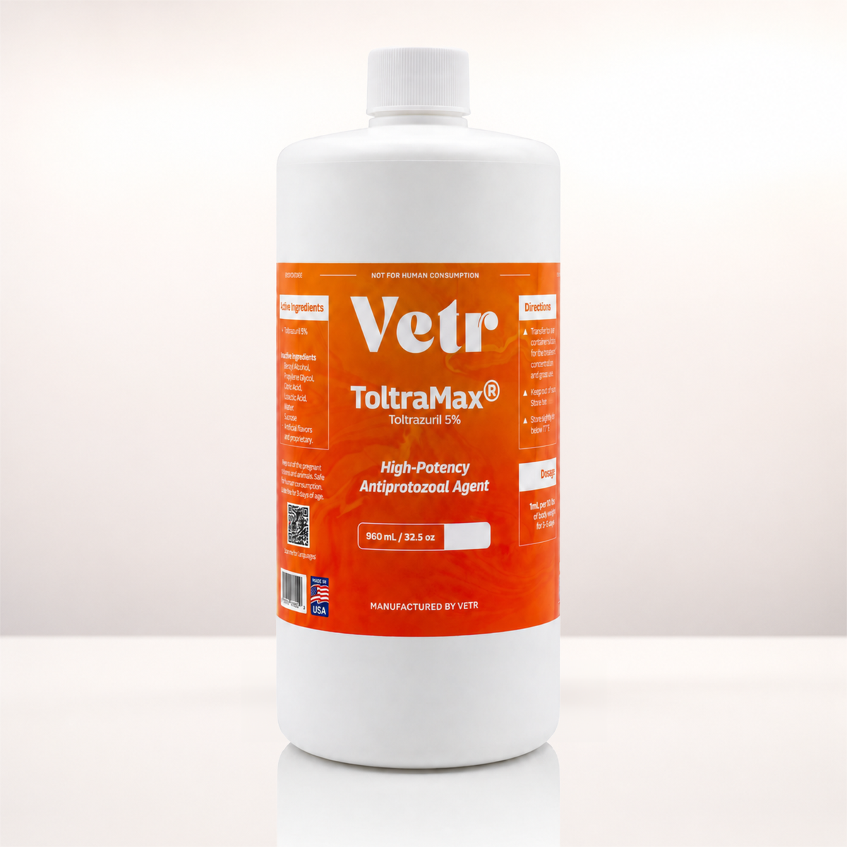 ToltraMax 5% Toltrazuril Oral Liquid Suspension for Dogs, Cats, & Horses